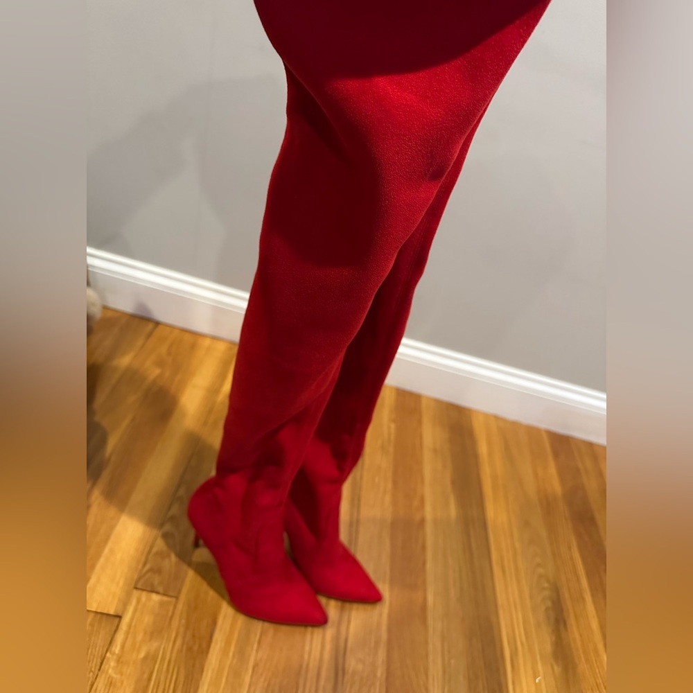 Steve Madden Vibrant Red Over-the-Knee Boots
